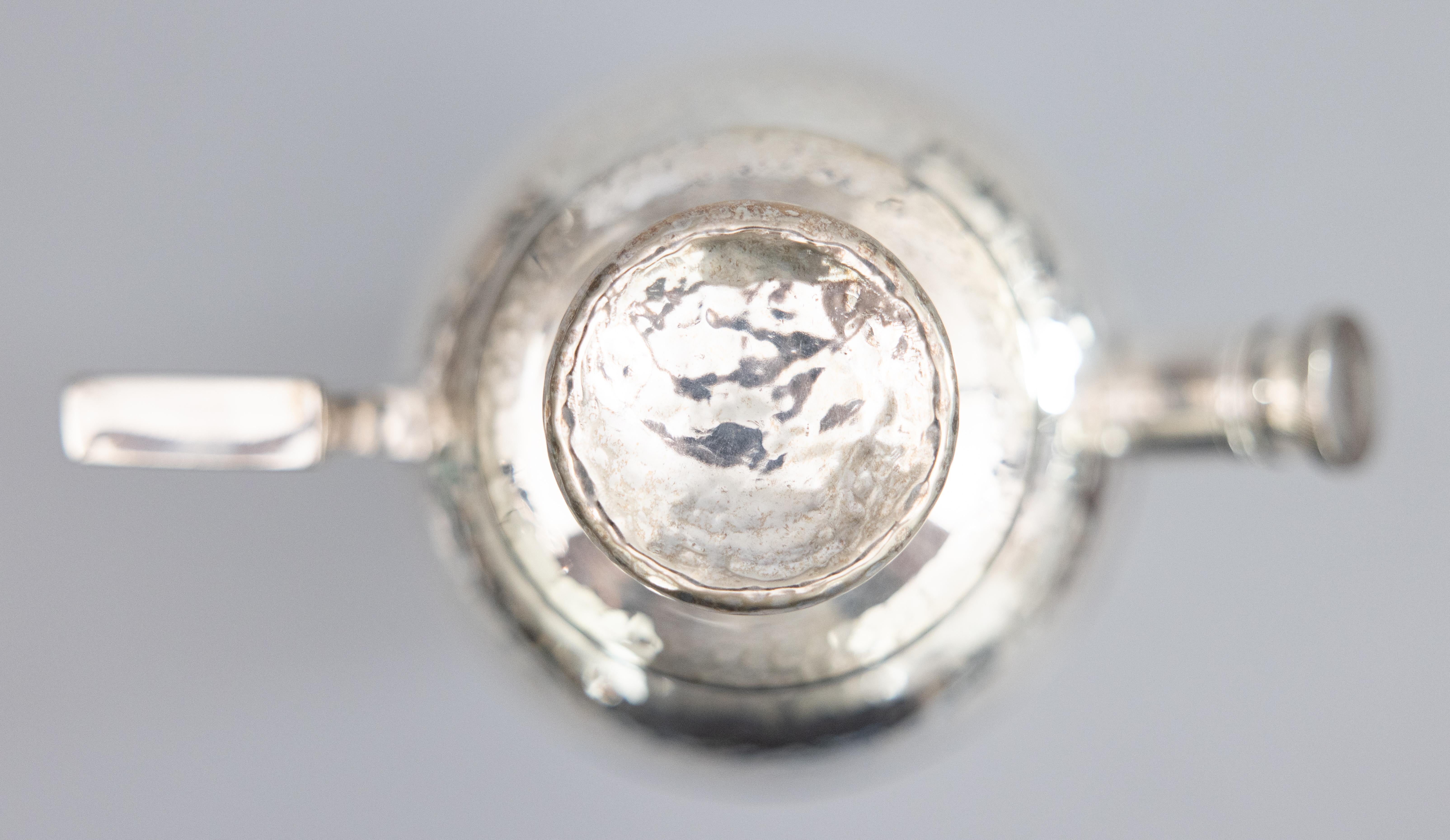 Art Deco Hammered Silver Plate Cocktail Shaker, circa 1920 For Sale 2