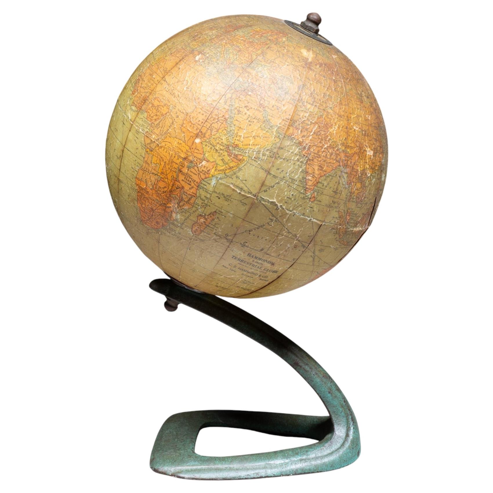Art Deco Hammond's Terrestrial Globe c.1920-1930 For Sale