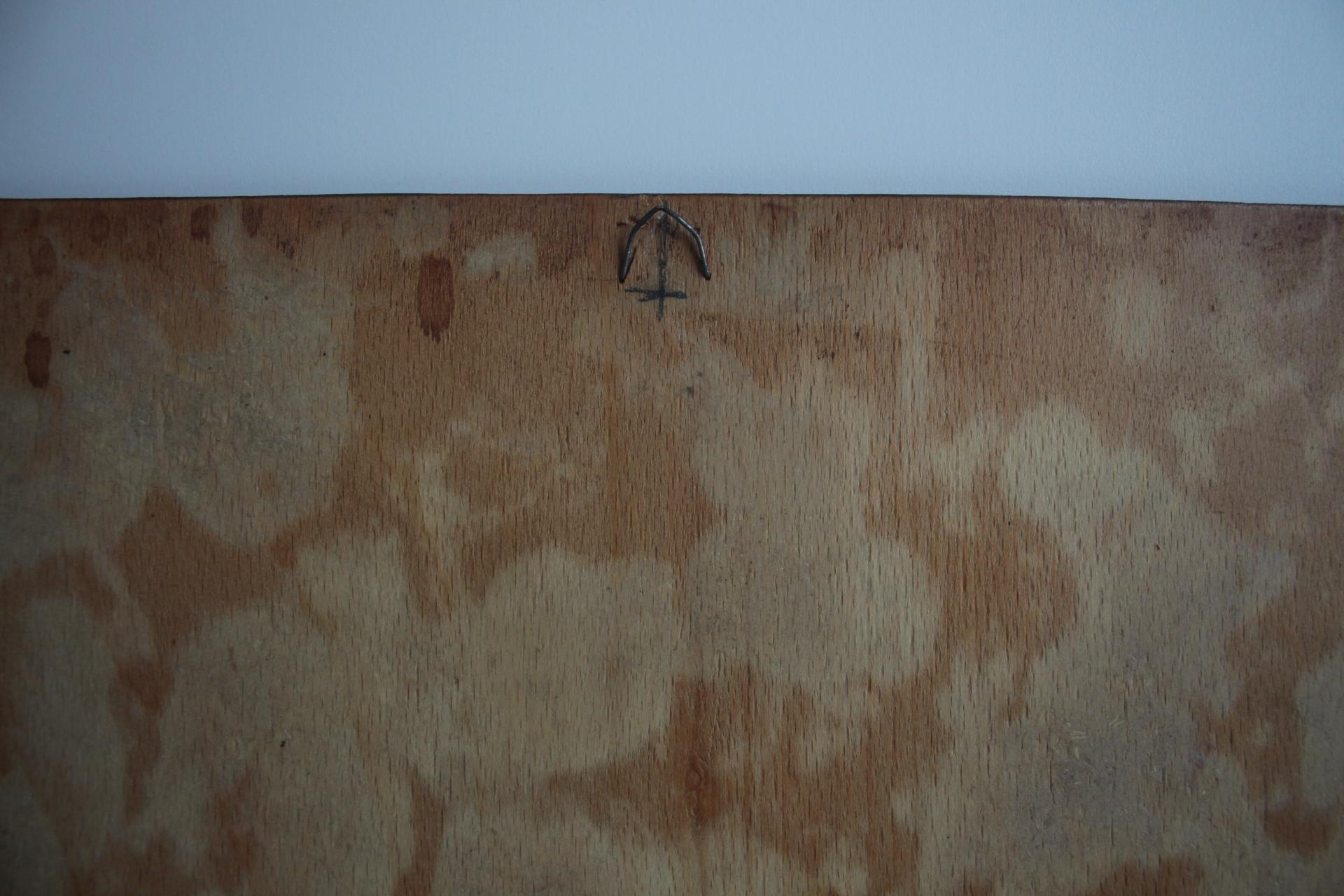 Art déco, handgebrannter Holzschnitt, Pyrographie, um 1920. im Angebot 3