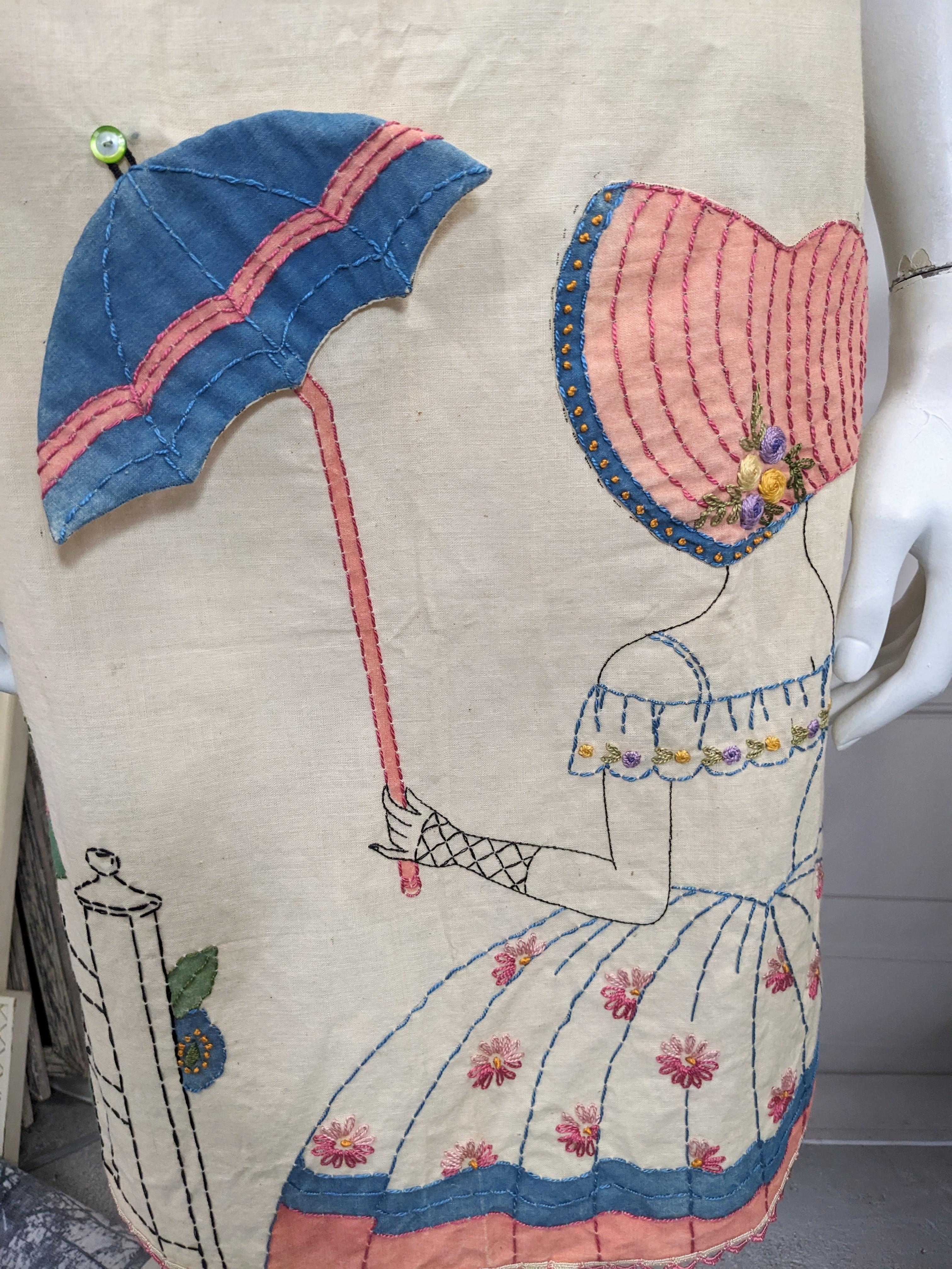 Art Deco Hand Crafted Figural Schürze im Zustand „Hervorragend“ im Angebot in New York, NY