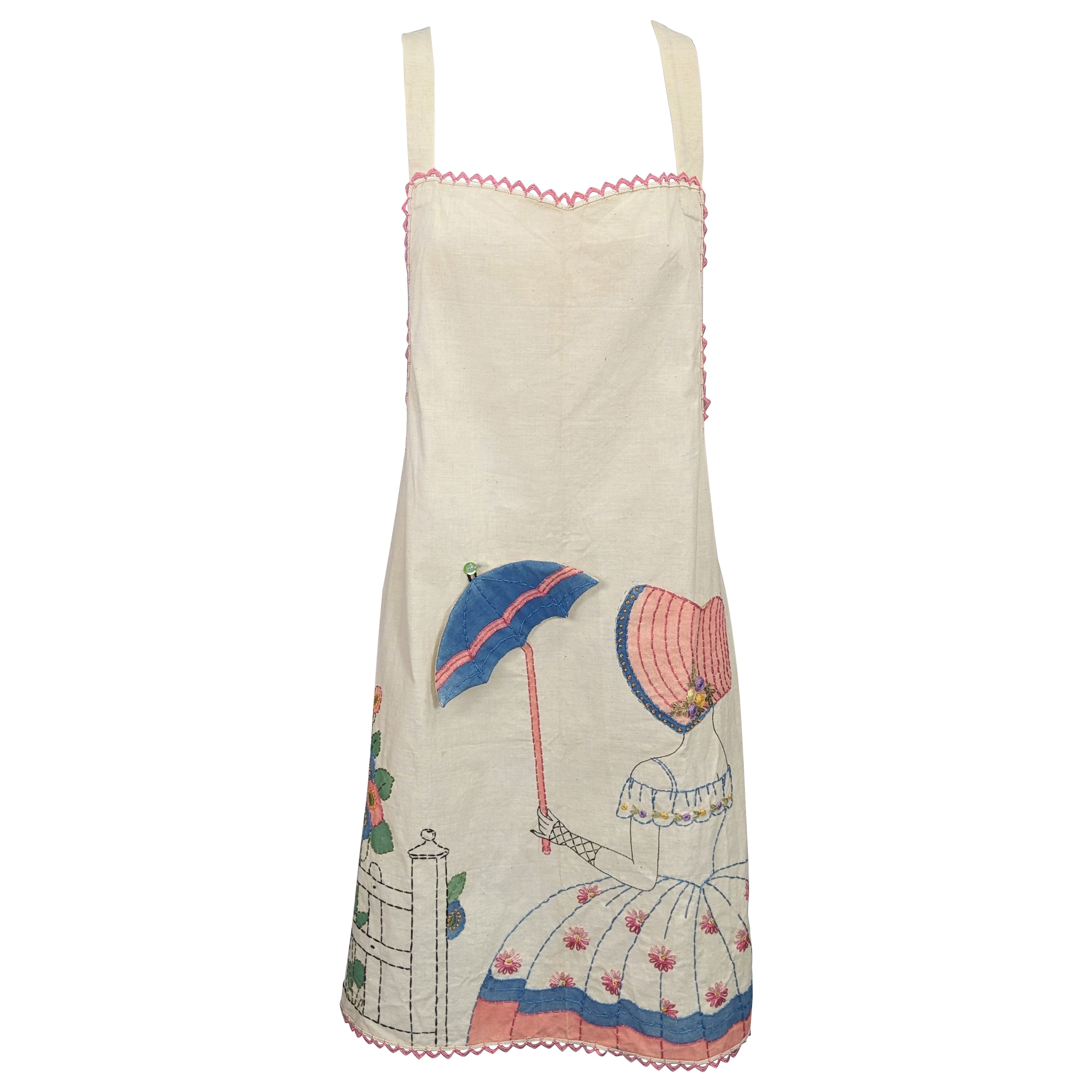 Art Deco Hand Crafted Figural Schürze im Angebot