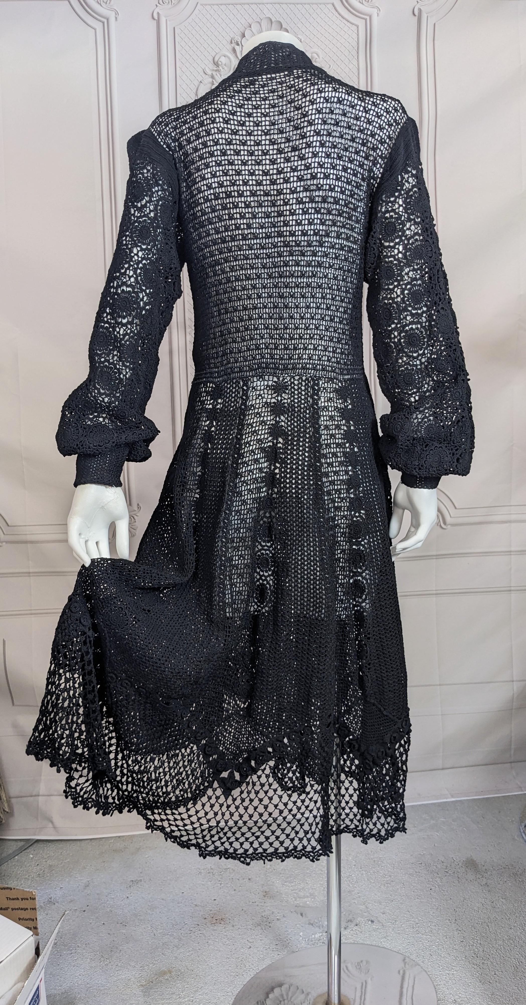 Robe en crochet Art déco en vente 5