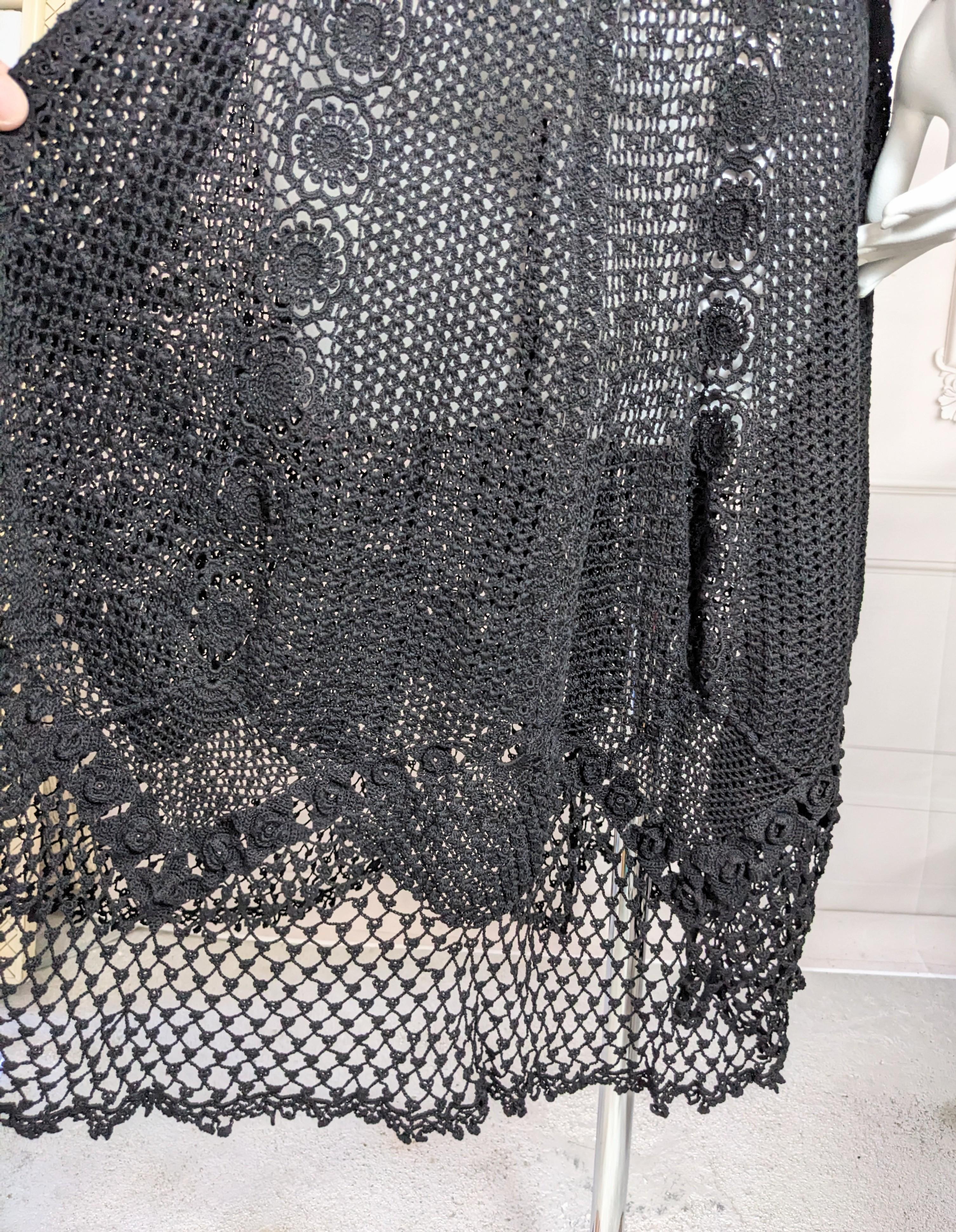 Robe en crochet Art déco en vente 4