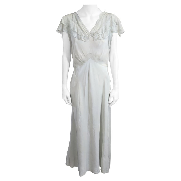 cooper embroidered satin maxi dress Vintage FIORUCCI Italy. Embroidered Satin Slip Dress main image 1