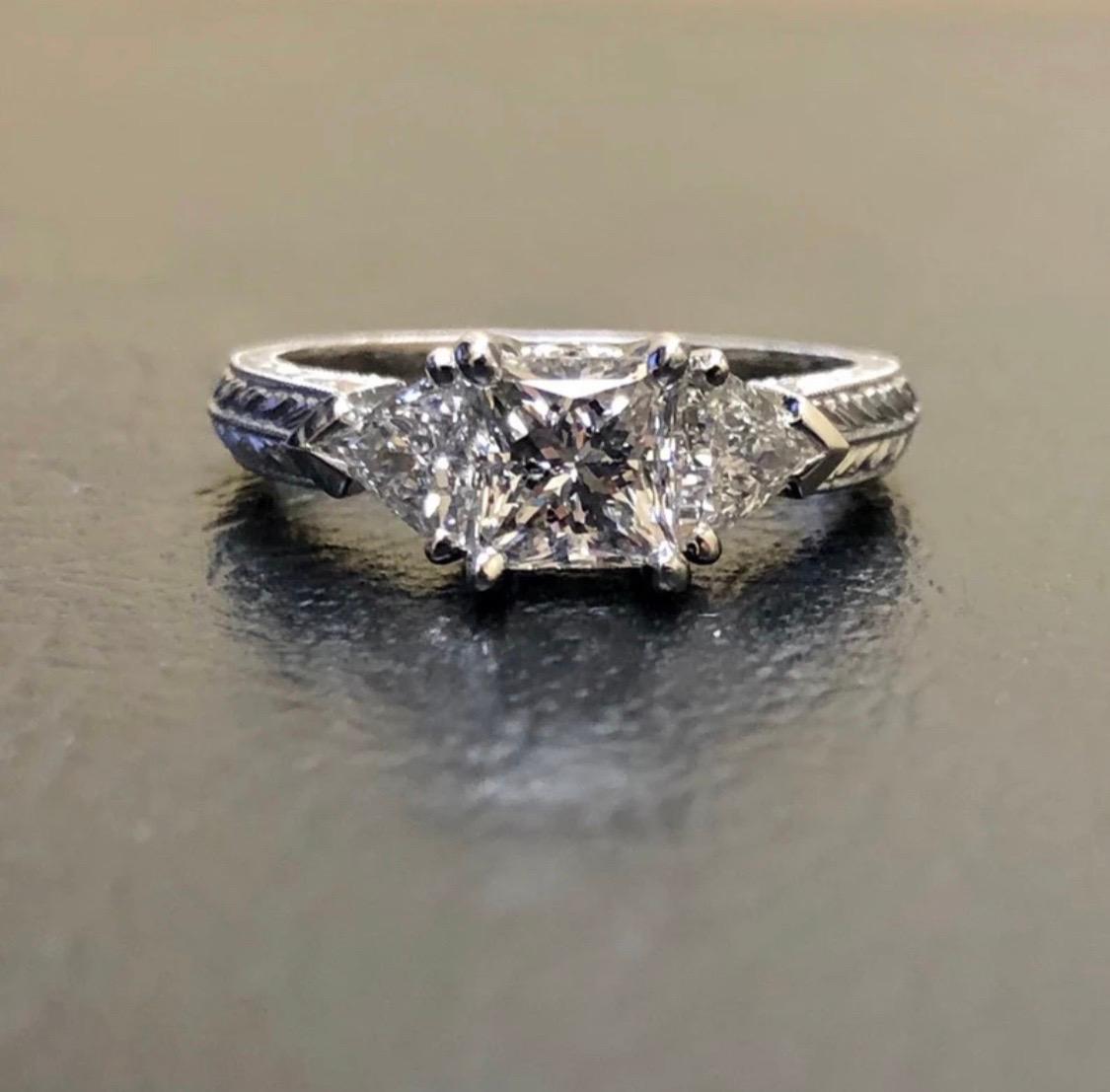 art deco engagement ring