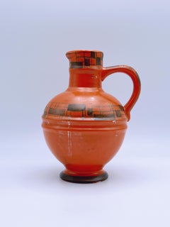 Art Deco Hand-Painted Pitcher Vase by Egersund Faience, Norway, 1930s