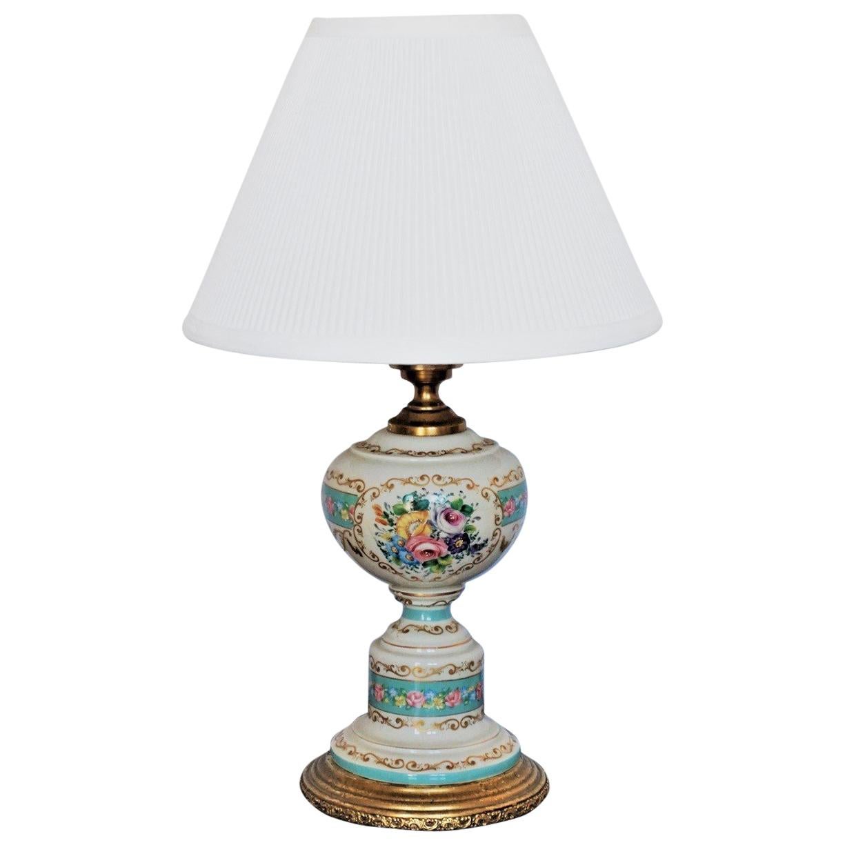 Lampe de table Art Déco peinte à la main par Ace Decor De Paris