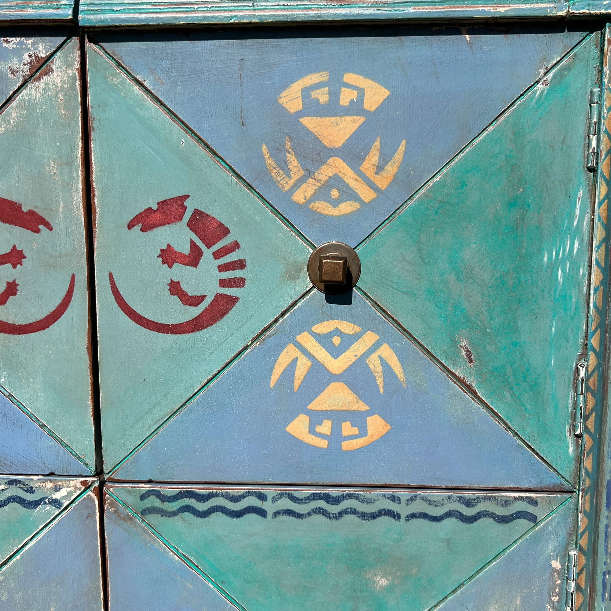 Mobile bar a secco in stile Art Déco dipinto a mano nel sud-ovest - Jonathan Parks Estate in vendita 3