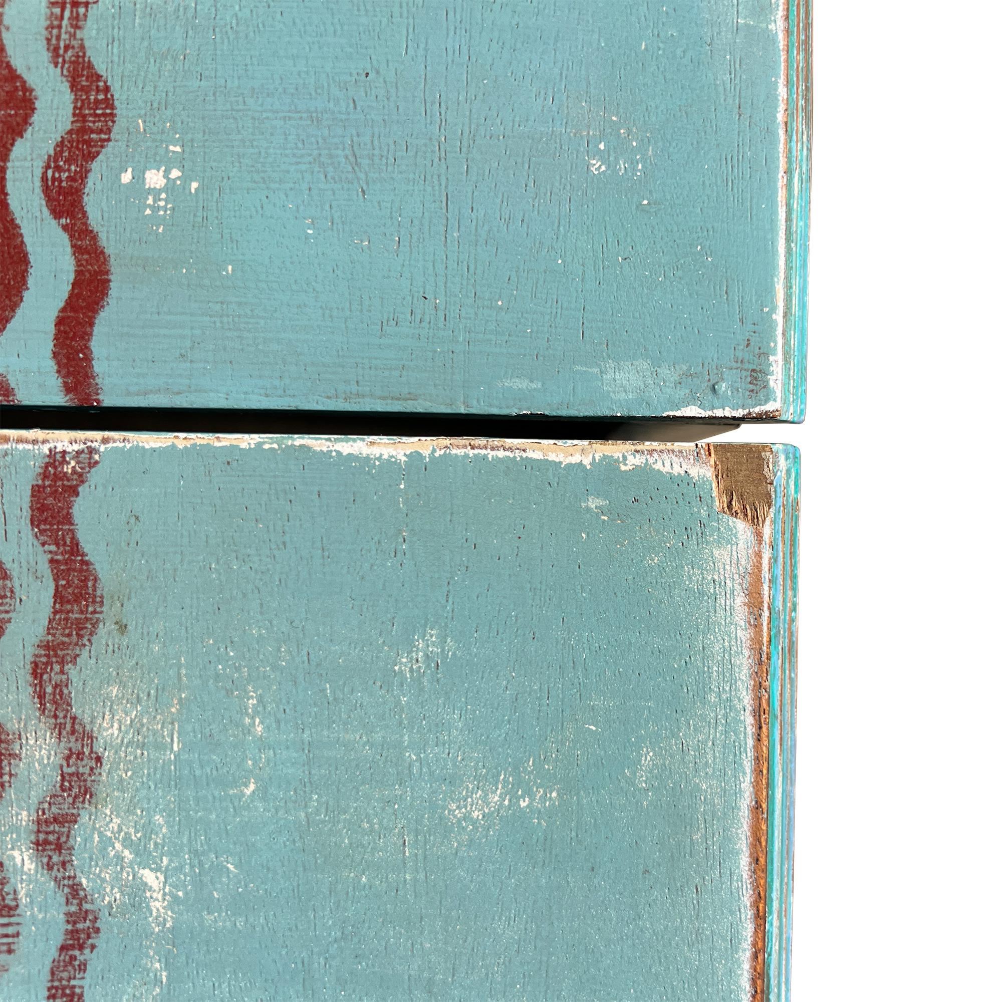 Mobile bar a secco in stile Art Déco dipinto a mano nel sud-ovest - Jonathan Parks Estate in vendita 6