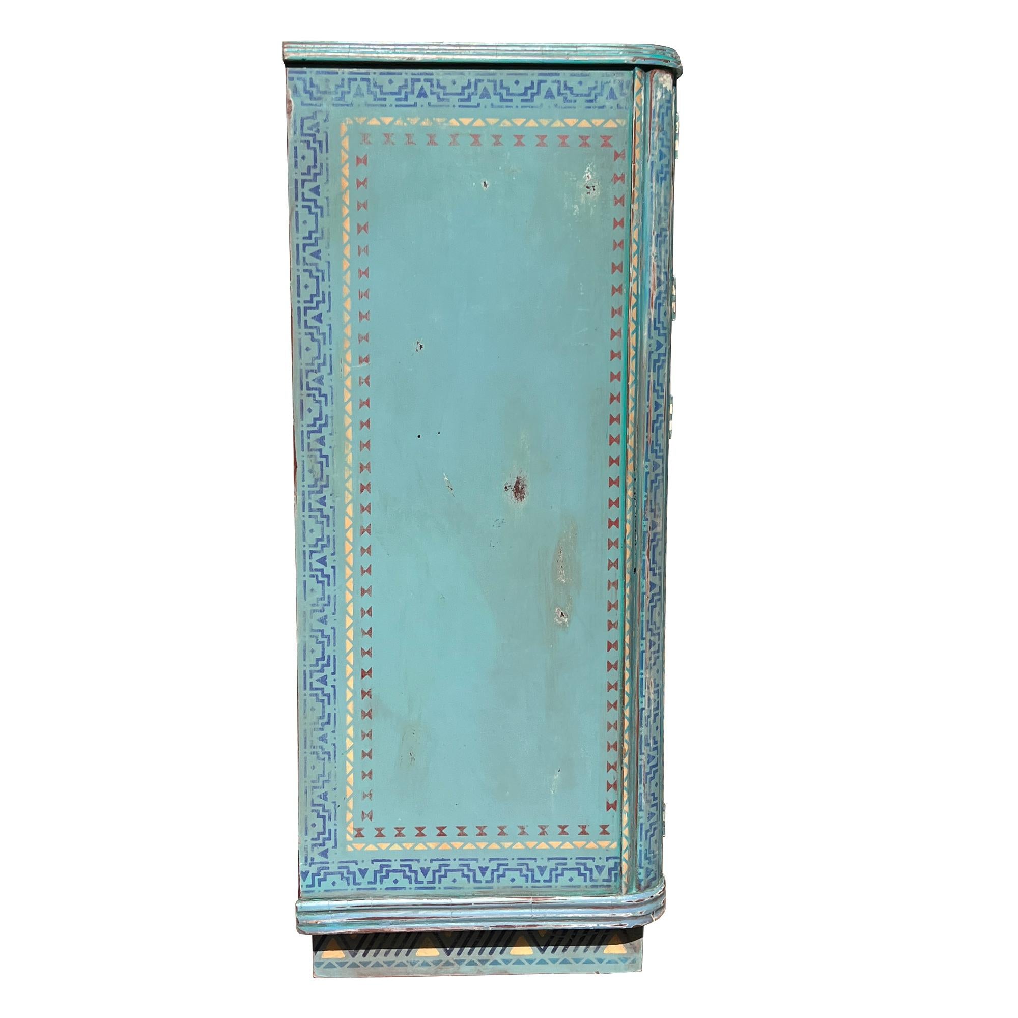 Americano Mobile bar a secco in stile Art Déco dipinto a mano nel sud-ovest - Jonathan Parks Estate in vendita