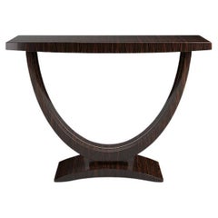 Art Deco Style Handcrafted Console Table in Macassar Ebony