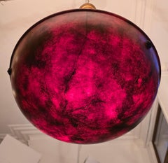 Lámpara colgante art déco con forma de cuenco escultural hecha a mano, de alrededor de 1930