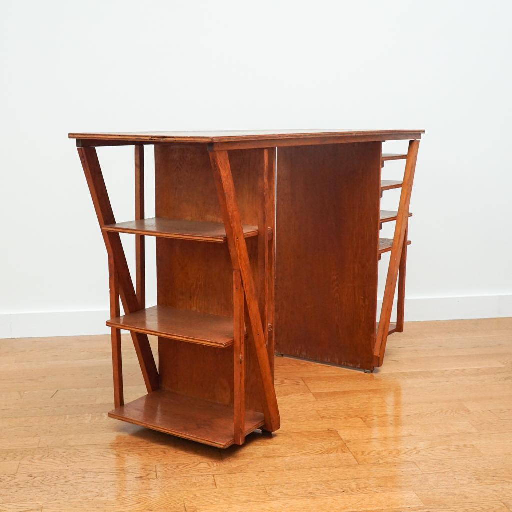 North American Art Deco Handmade Desk For Sale