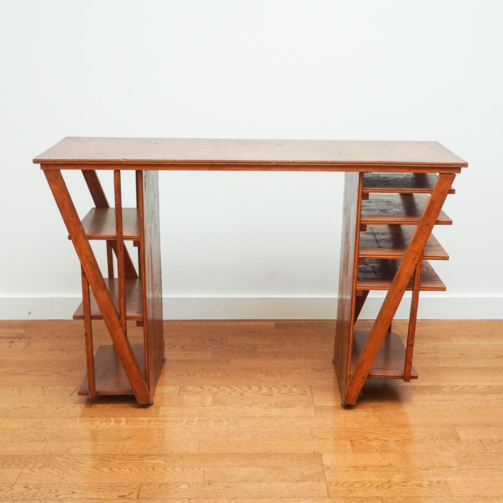Art Deco Handmade Desk In Good Condition For Sale In Hudson, NY