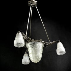Art Deco Hanging Lamp from Noverdy France, 1930s