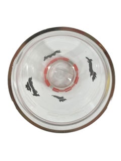 Art Deco, Hazel Atlas Cocktail Shaker with Black Scotties and Red Check Band