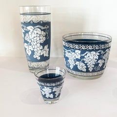 Art Deco Hazel Atlas Grapes Cocktail Set of Shaker and Glasses