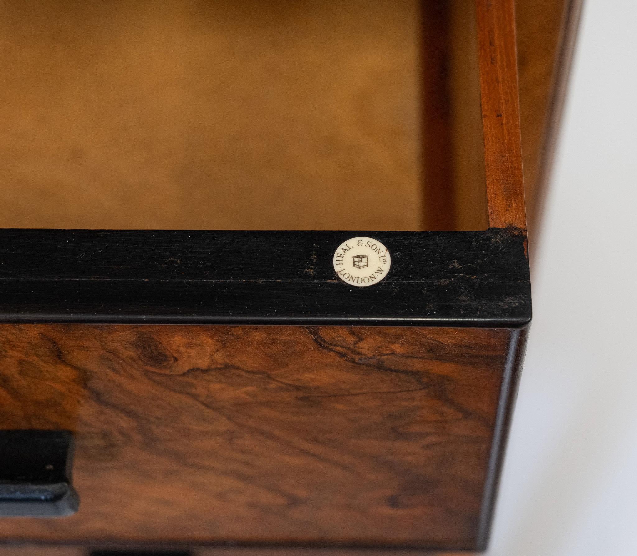 Art Deco Heals Figured Walnut Tallboy Chest Of Drawers Of Small Proportions 1930 For Sale 6