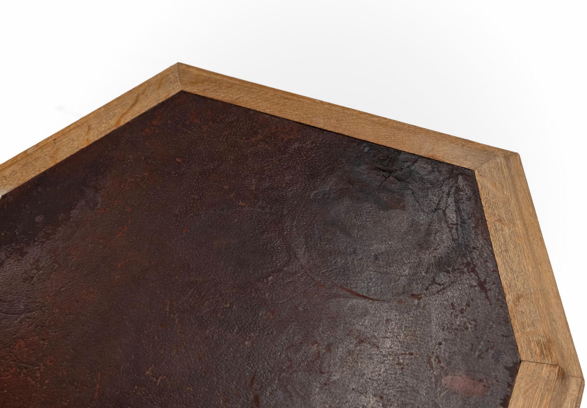 Art Deco Heals Limed Oak Octagonal Writing Desk Double Sided Bookcase 1930 en vente 4