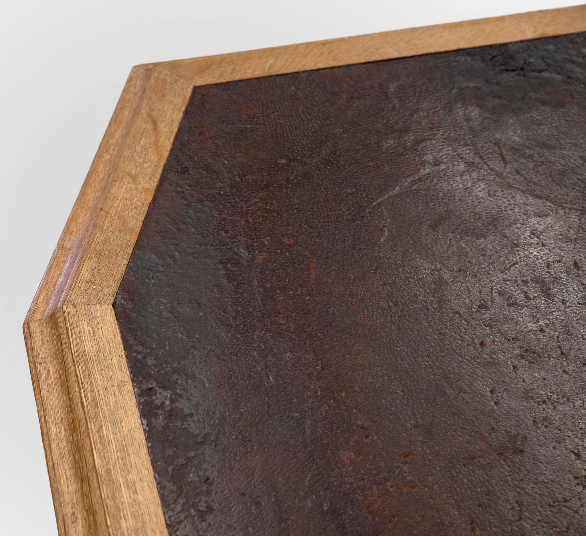 Art Deco Heals Limed Oak Octagonal Writing Desk Double Sided Bookcase 1930 en vente 5