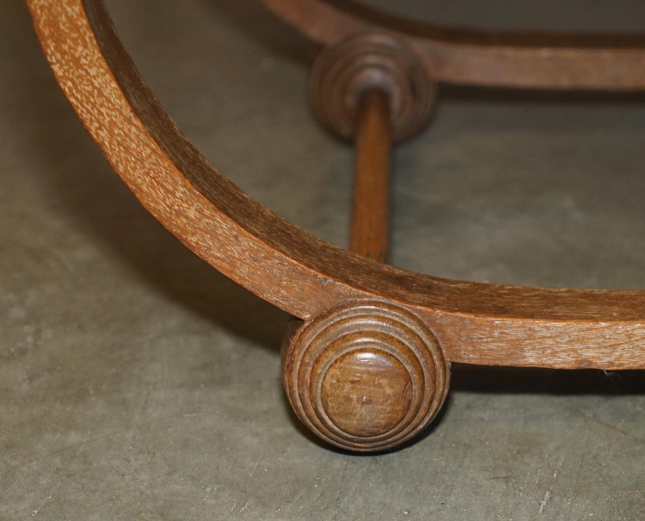 ART DECO HEALS LONDON LiMED OAK DRESSING TABLE & STOOL PART OF A LARGE SUITE For Sale 5