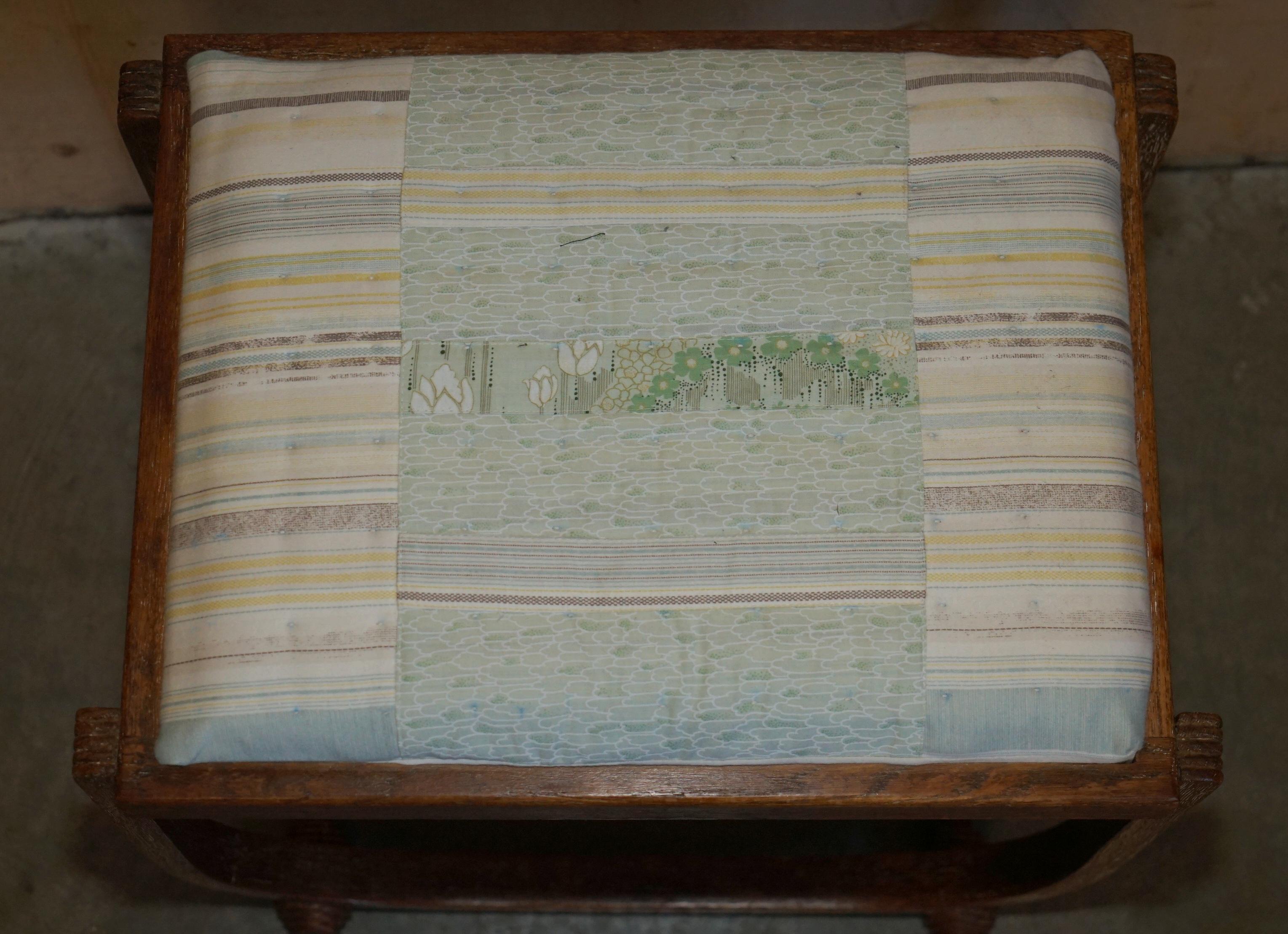 ART DECO HEALS LONDON LiMED OAK DRESSING TABLE & STOOL PART OF A LARGE SUITE For Sale 11