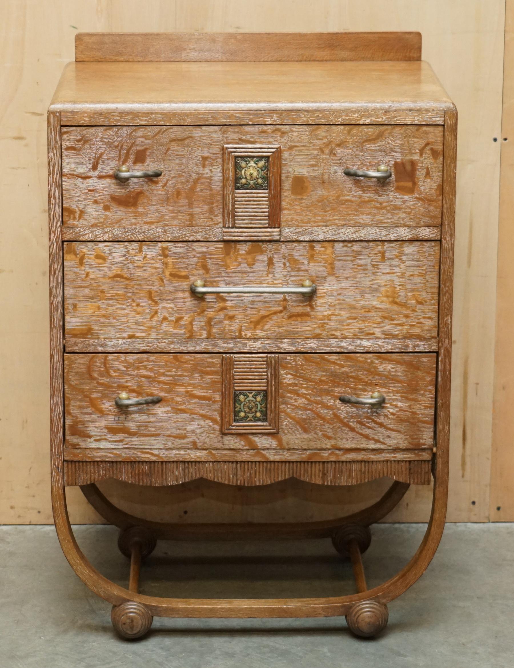 Royal House Antiques

Royal House Antiques is delighted to offer for sale this lovely Art Deco Circa 1920's Limed Oak, Heals of London tallboy chest of drawers which is part of a suite

Please note the delivery fee listed is just a guide, it covers
