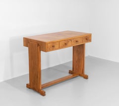 Art Deco Heals Of London Compact Walnut Desk 1930s