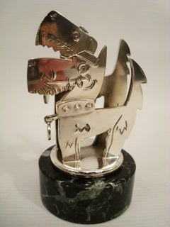 Art Deco Hermès Paris "Ric et Rac" Dogs Car Mascot / Hood Ornament. Pol Rab 1920