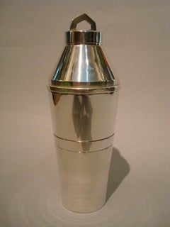 Art Deco Hermes Paris Travel Cocktail Shaker with two goblets, 1930, France