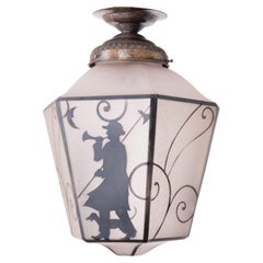 Art Deco Hexagon Hall Lamp night watcher 1920s Germany