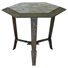 Art Deco Hexagonal Side Table
