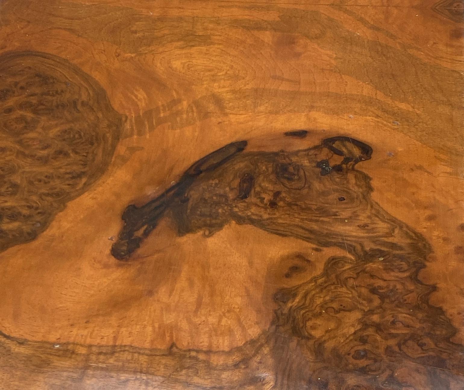 Art Deco High End Walnut Console-Side Table, French, c1930 For Sale 11