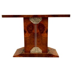 Table console Art Déco en noyer, française, c1930