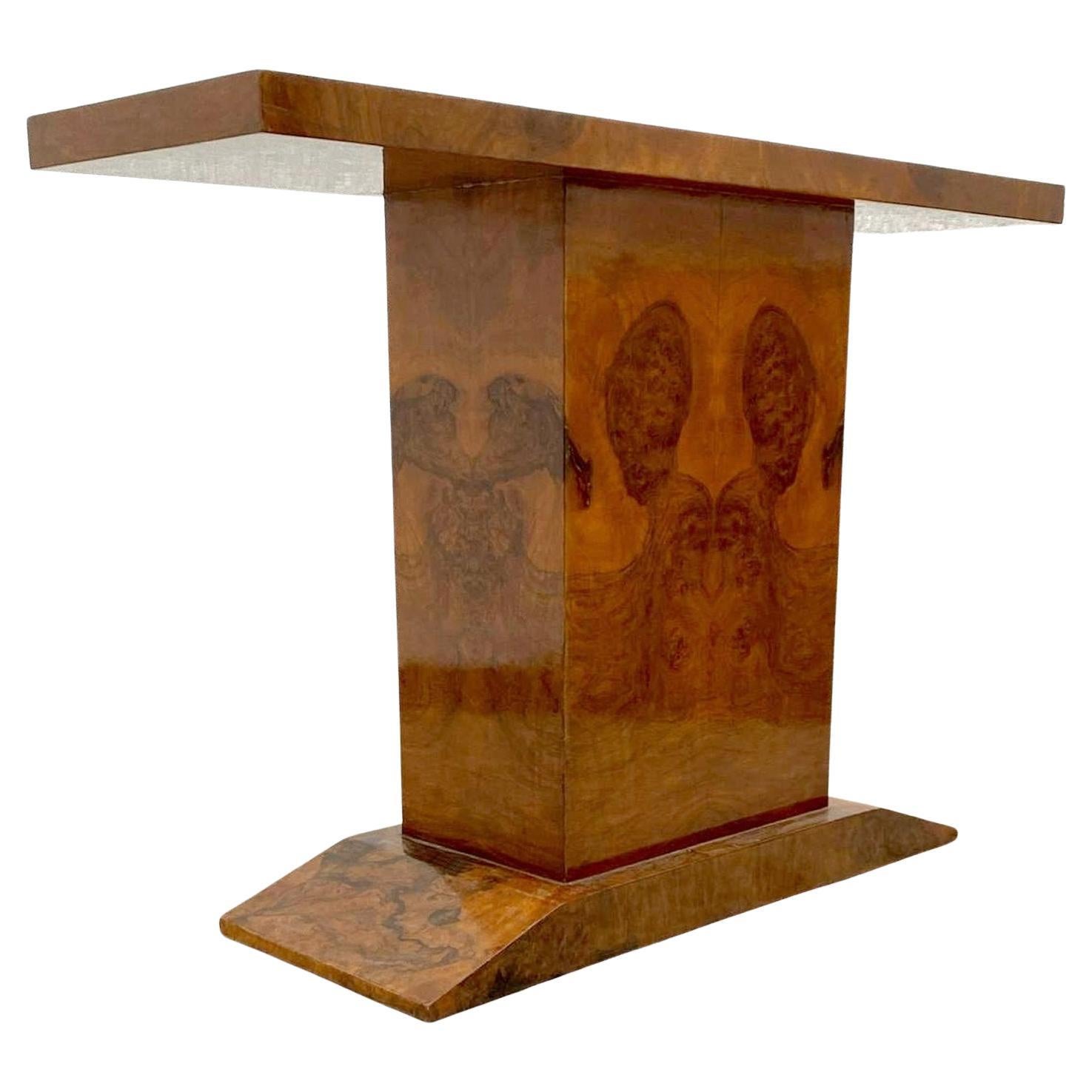 Art Deco High End Walnut Console-Side Table, French, c1930 For Sale 3