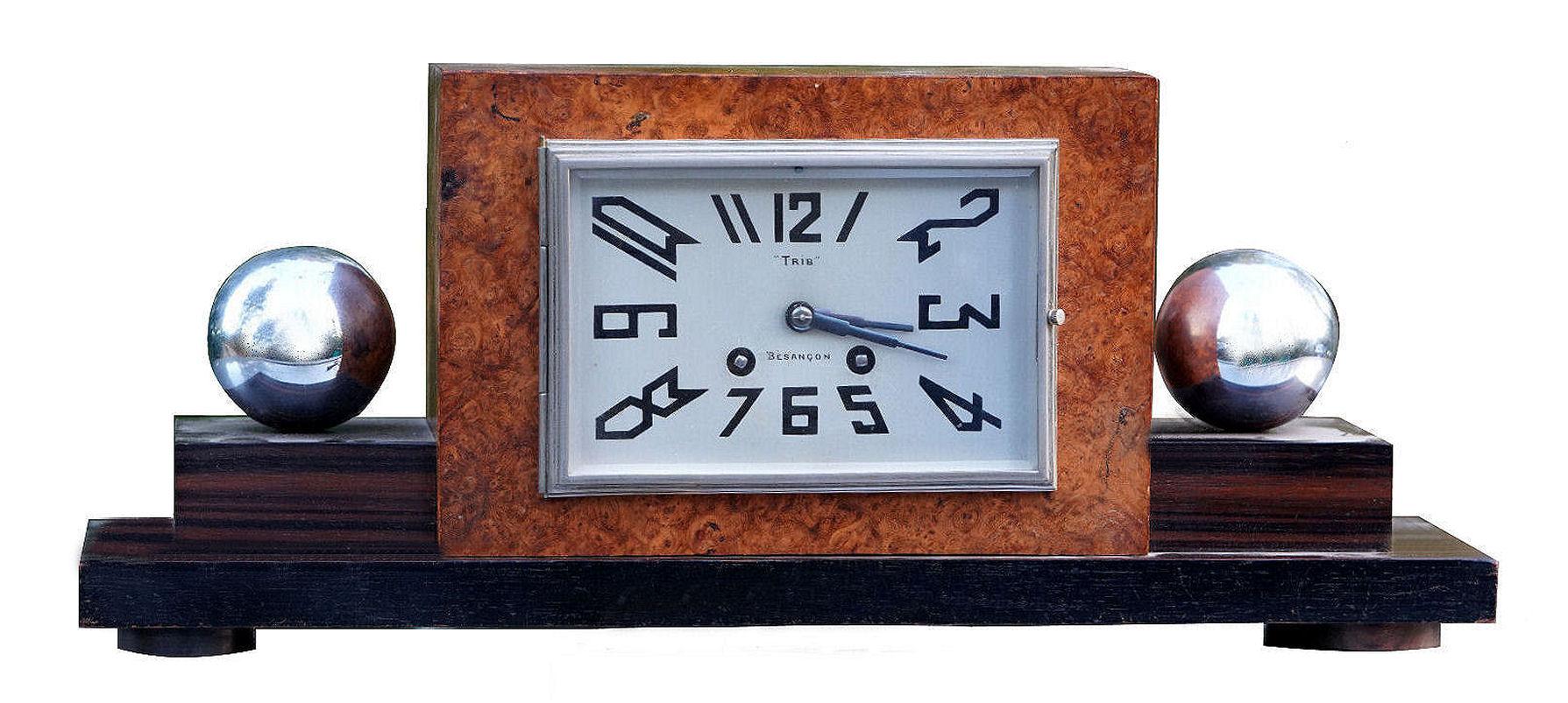 Art Deco High Quality French Mantle Clock, c1930 In Good Condition In Devon, England