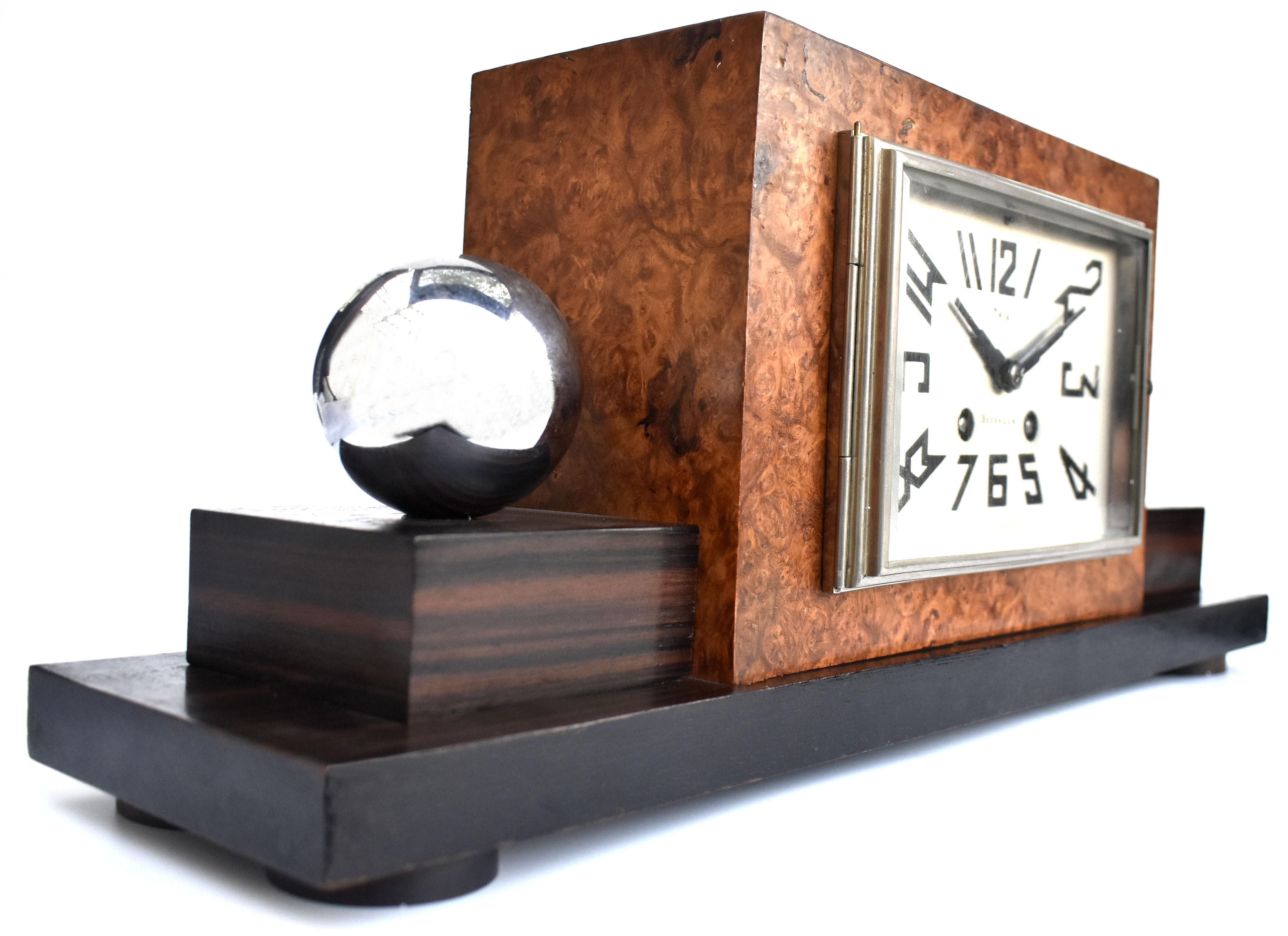 Art Deco High Quality French Mantle Clock, c1930 1