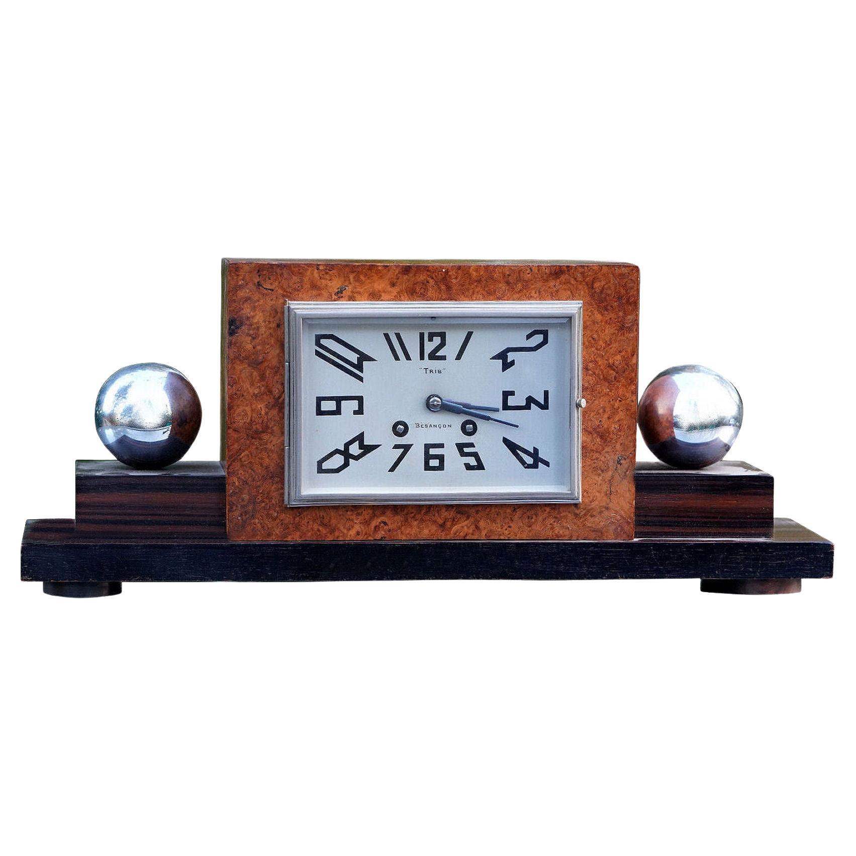 Art Deco High Quality French Mantle Clock, c1930 7