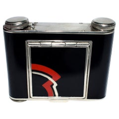 Retro Art Deco Highly Geometric Ladies Combination Atomiser and Powder Compact