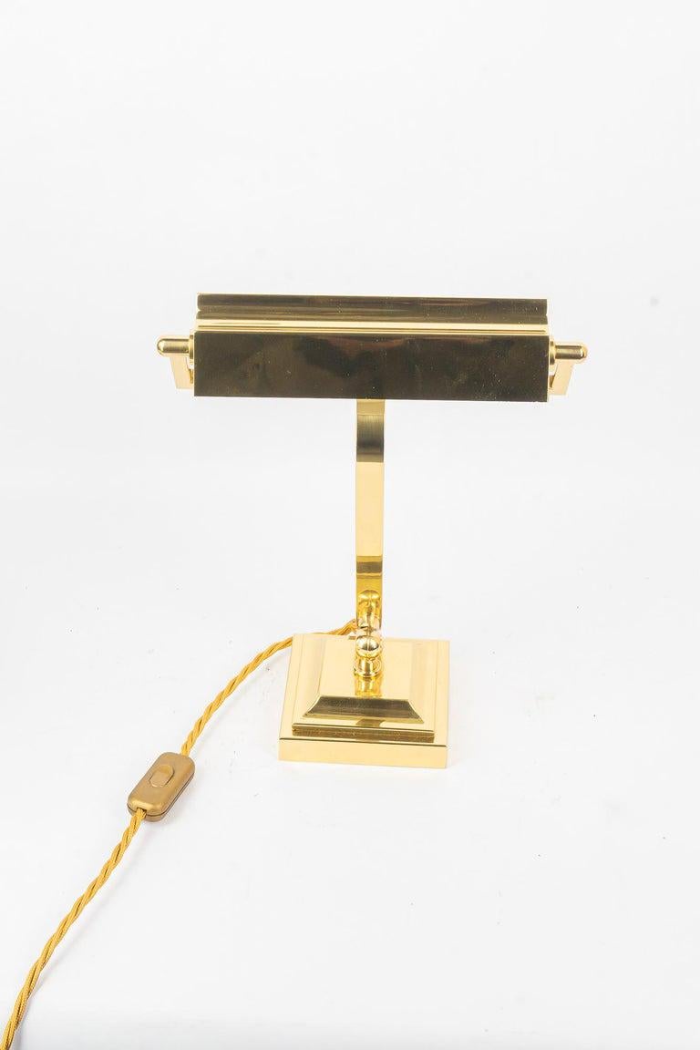 Art Deco höhenverstellbare und sviweling Messing Tischlampe Wien um 1920s im Angebot 10