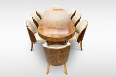 Art Deco Hille 8-Seat Dining Table with Cloud Design Chairs by Epstein