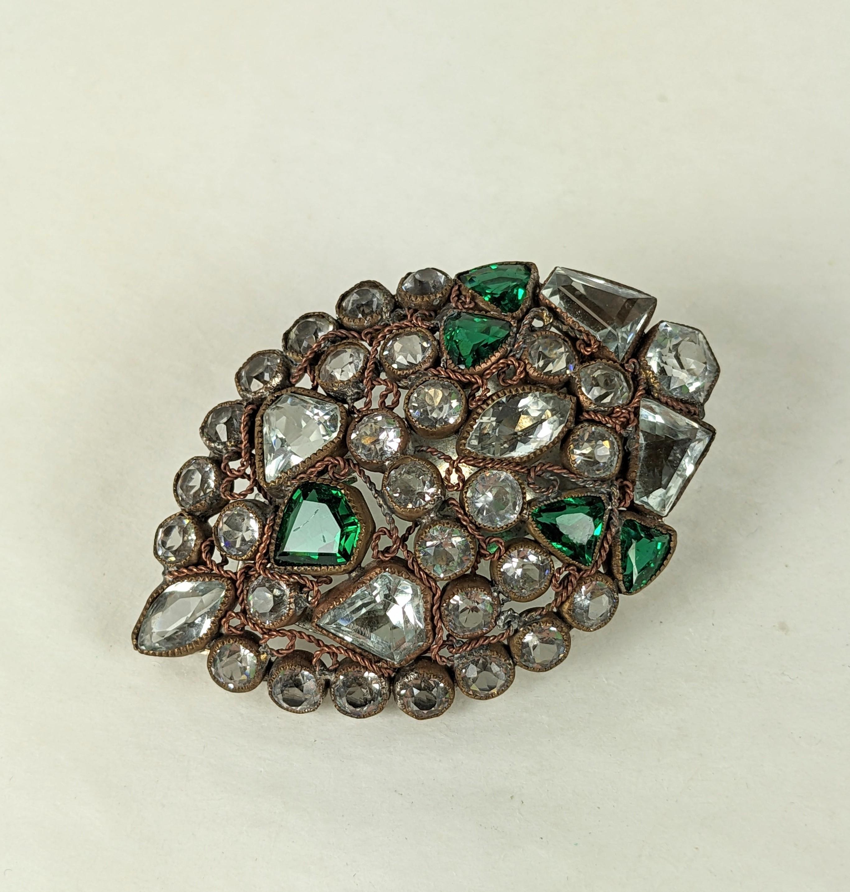 Art Deco Hobe Jeweled Clip In Good Condition For Sale In New York, NY