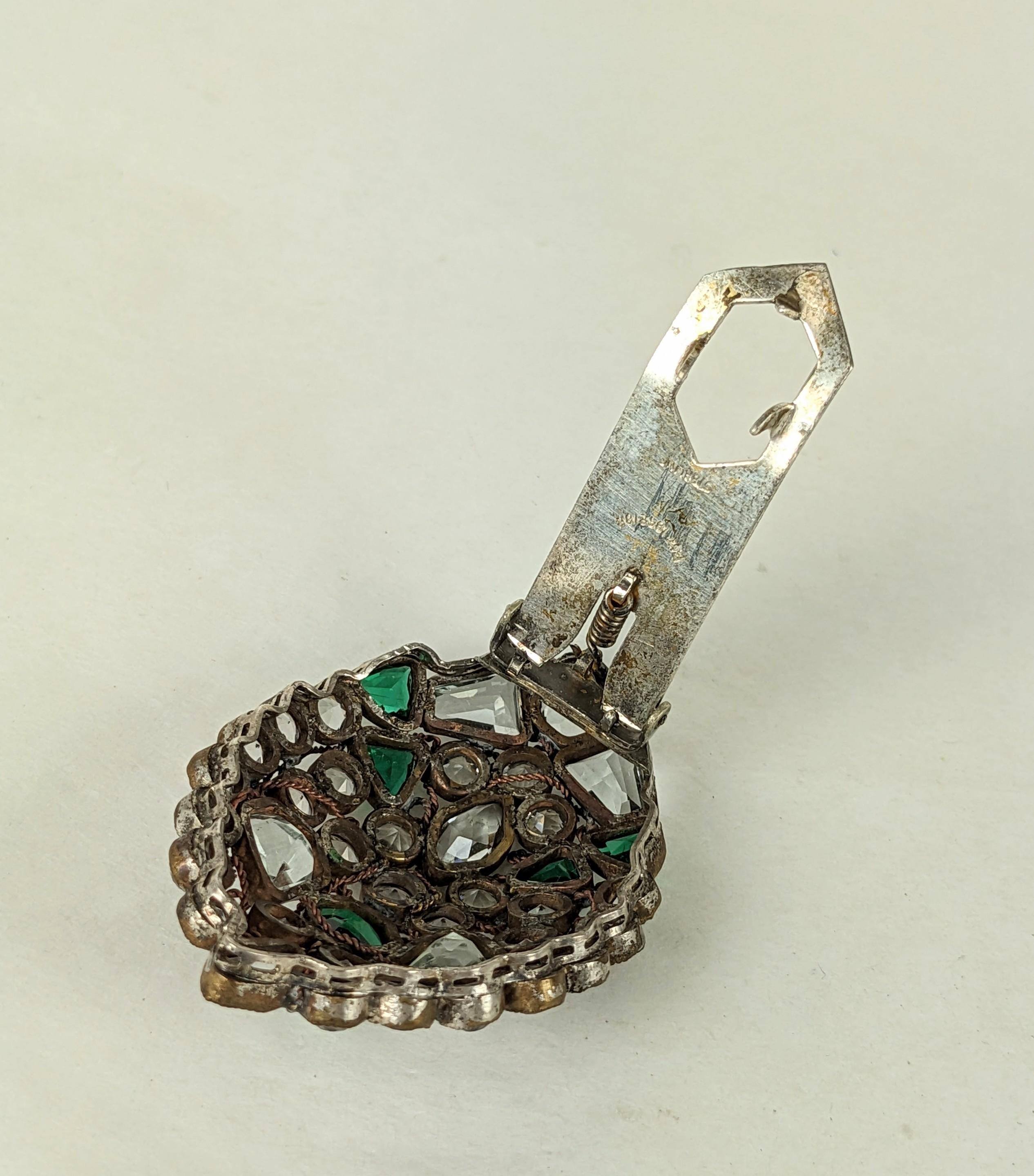 Women's Art Deco Hobe Jeweled Clip For Sale
