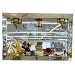 Palatial Art Deco Bubble Form Console or over the Mantel Mirror
