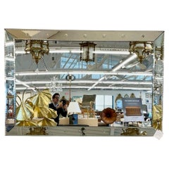 Retro Palatial Art Deco Bubble Form Console or over the Mantel Mirror