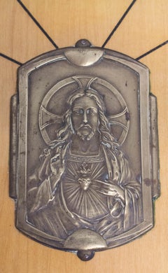 Art Deco Holy Water Font Jesus Christ Sacred Heart, French, Early 20th Century