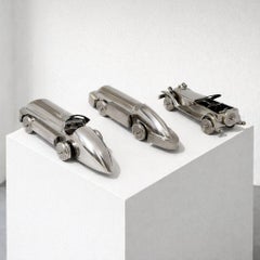 Art Deco Home Accessories Cars Futurism Decorative Cast Metal Car, Italy, 1930s