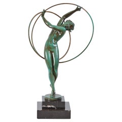 Art Deco Hoop Dancer - Pierre Le Faguays,  1930s France