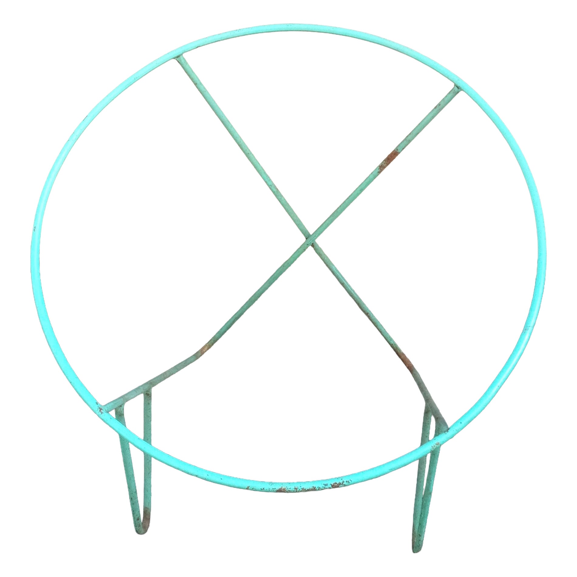 Art Deco Hoop Wrought Iron Chair Bases For Sale