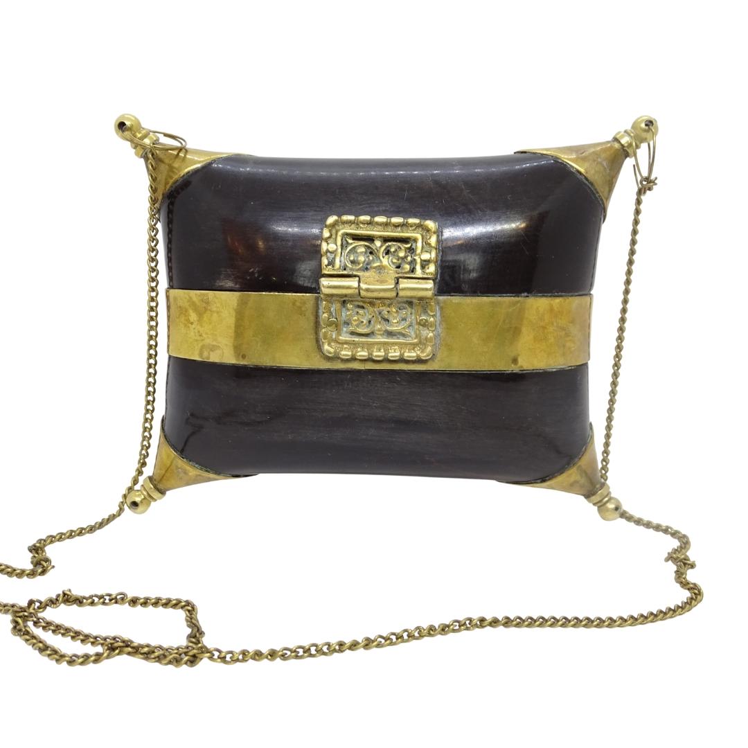 Art déco  Cuscino in ottone e corno Art Deco con interno in velluto blu Quadrato in vendita 13